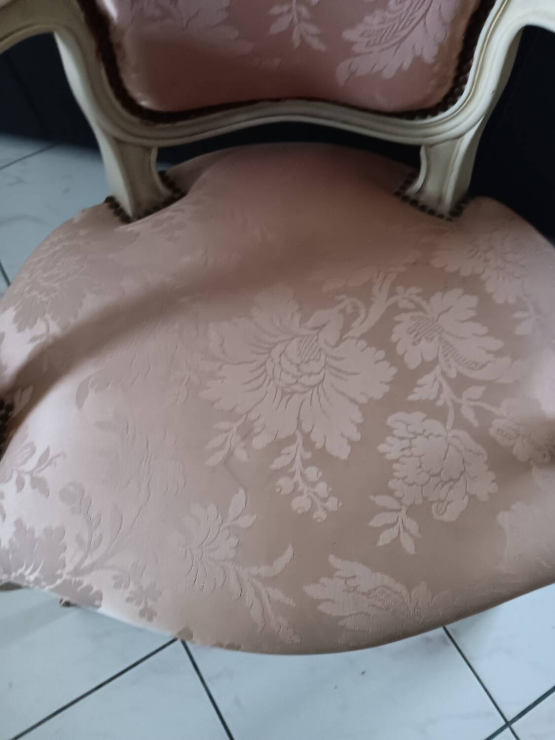 Louis XV style cabriolet armchair