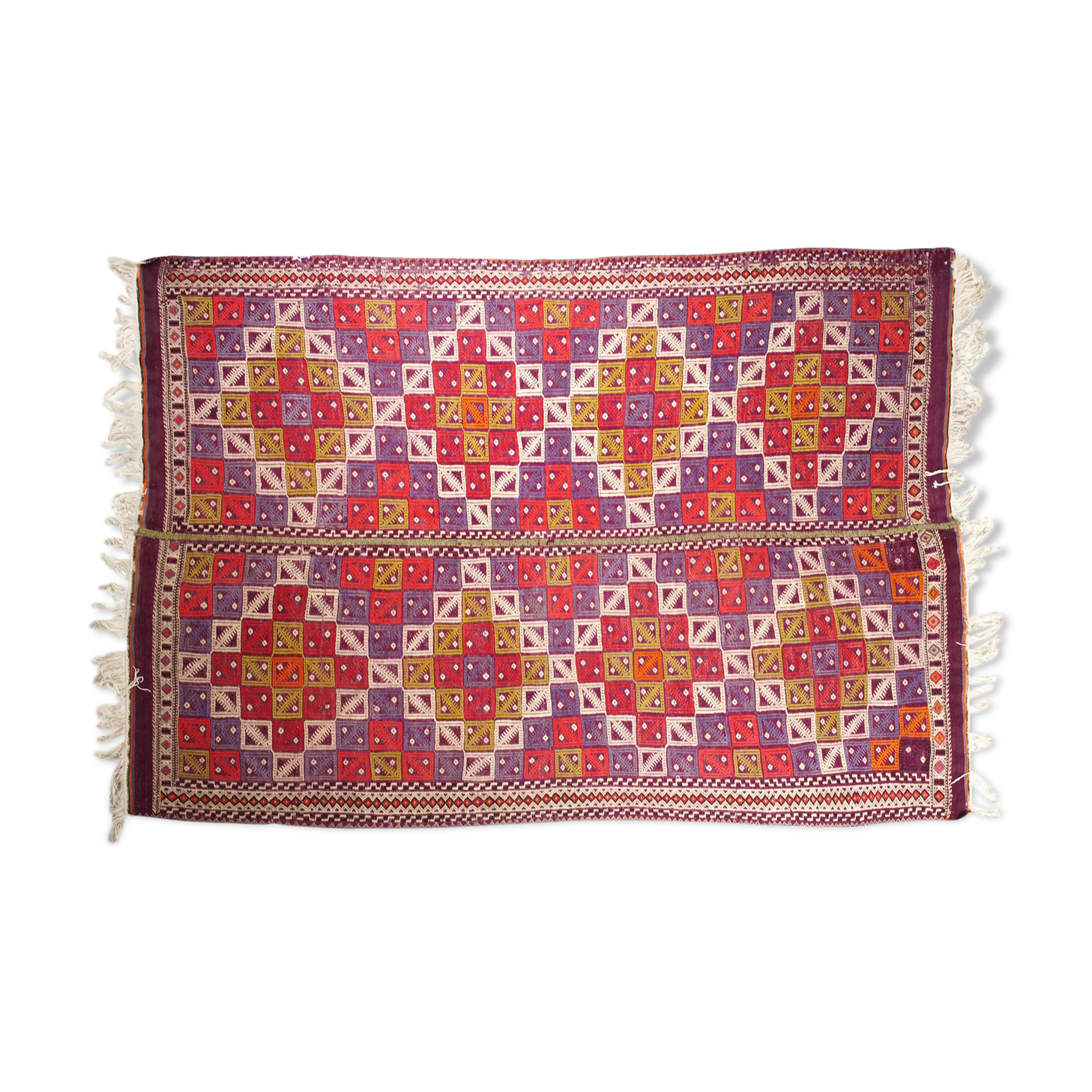 Turkish Anatolian handmade kilim rug 147 x 212 cm