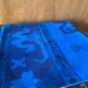 Electric Blue Vintage Turkish Rug Pillow, Hand-Stitched Wool Cushion