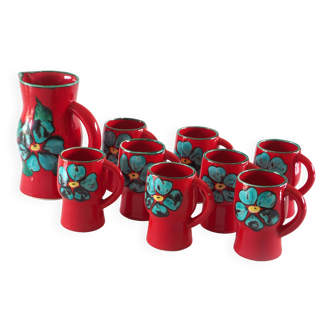 Service orangeade ou café pichet et mugs Poët Laval
