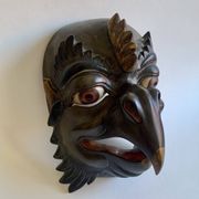 Set of 3 Hand-Carved Old  Wooden Masks South Asia