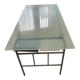 Modern glass and metal desk