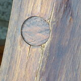 Pair of brutalist elm benches