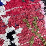 Moroccan carpet Boucherouite colored - 88 x 209 cm
