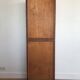Vintage curtain binder in solid brown oak year 50