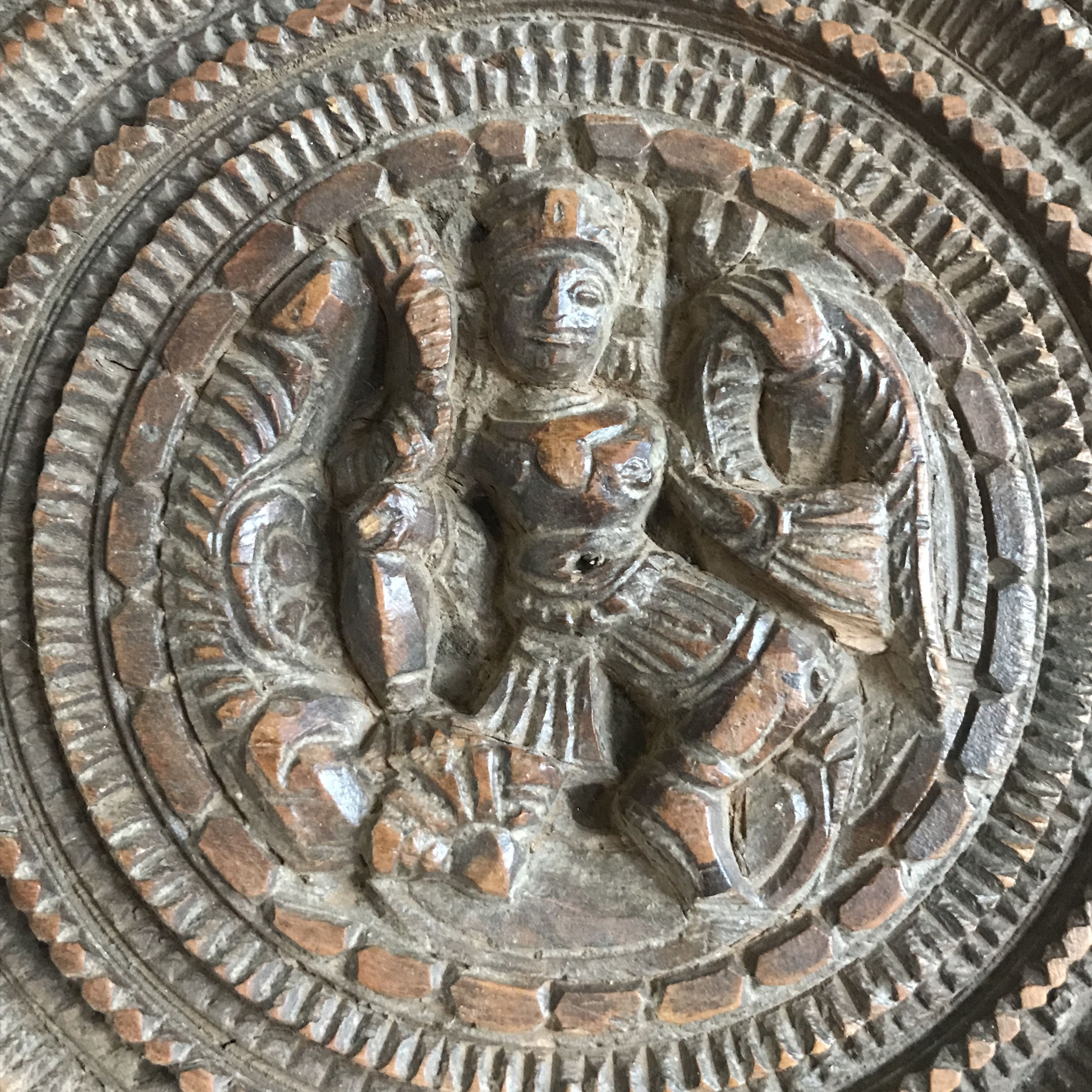 Stool or carved wooden harness of a popular Asian art dancer