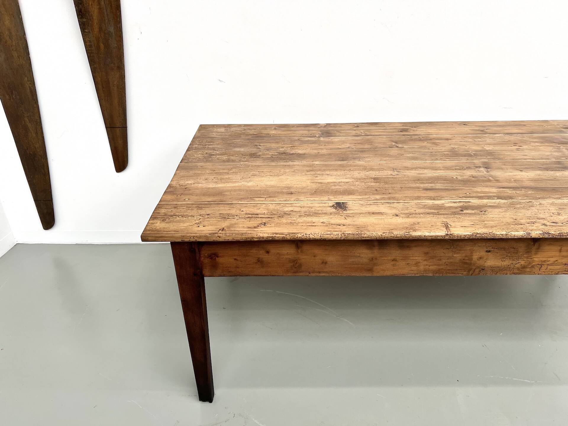 Table de ferme en pin, années 50