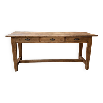 Oak central island farm table 2m