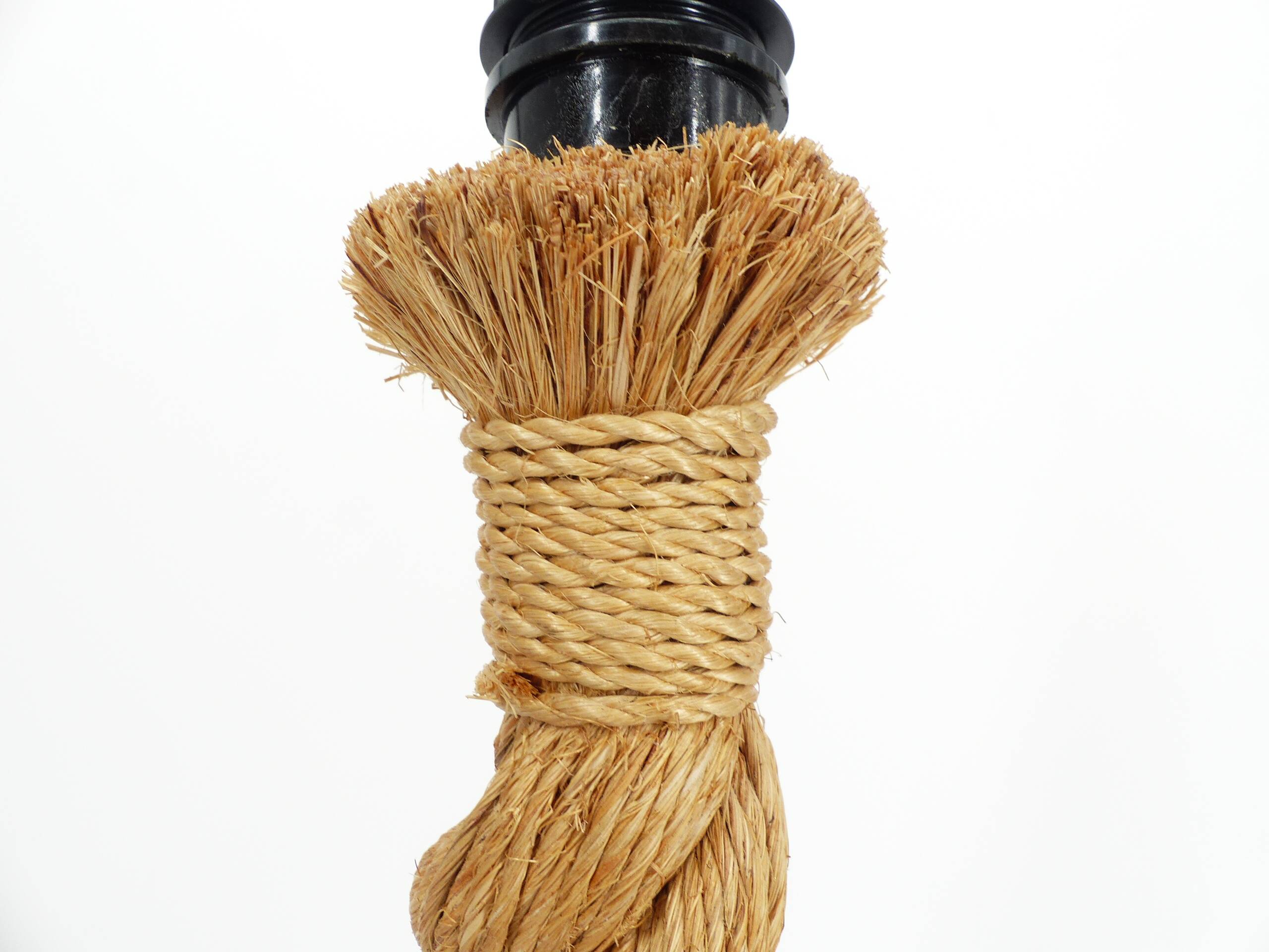 Rope lamp, work in the style of Audoux & Minet, circa 1970-1980