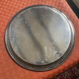 Plat rond en métal argenté