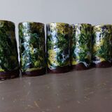 6 ceramic glasses from Toledo