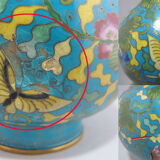 Pair of double gourd vases in cloisonné enamels Chinese, China early 20th century