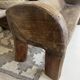 Traditional monoxyle bench in solid Indian wood.