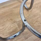 Table Bauhaus en chrome et verre - années 1930