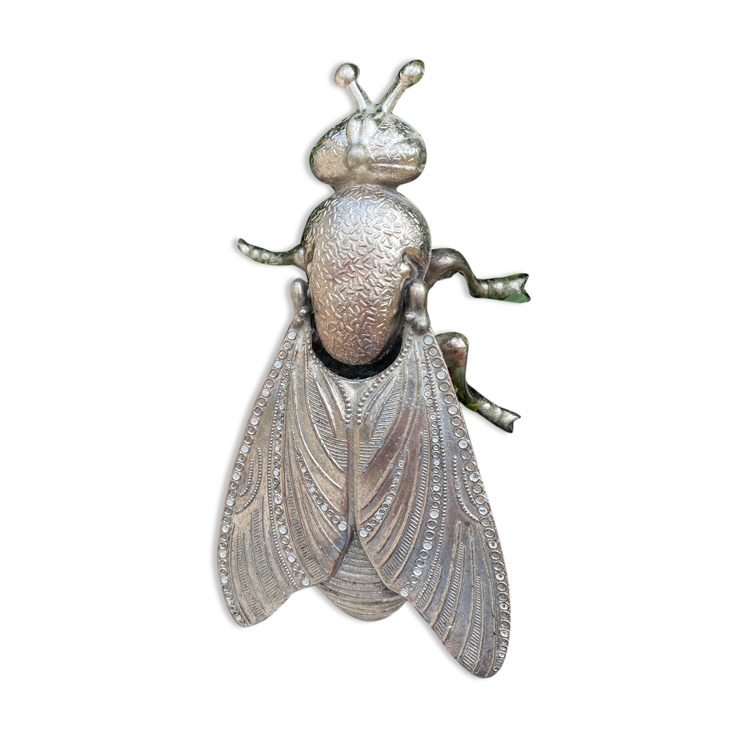 Silver metal fly ashtray