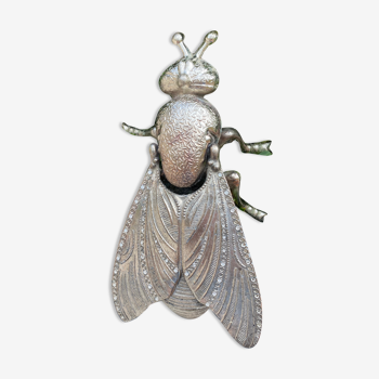 Silver metal fly ashtray