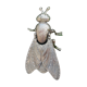Silver metal fly ashtray