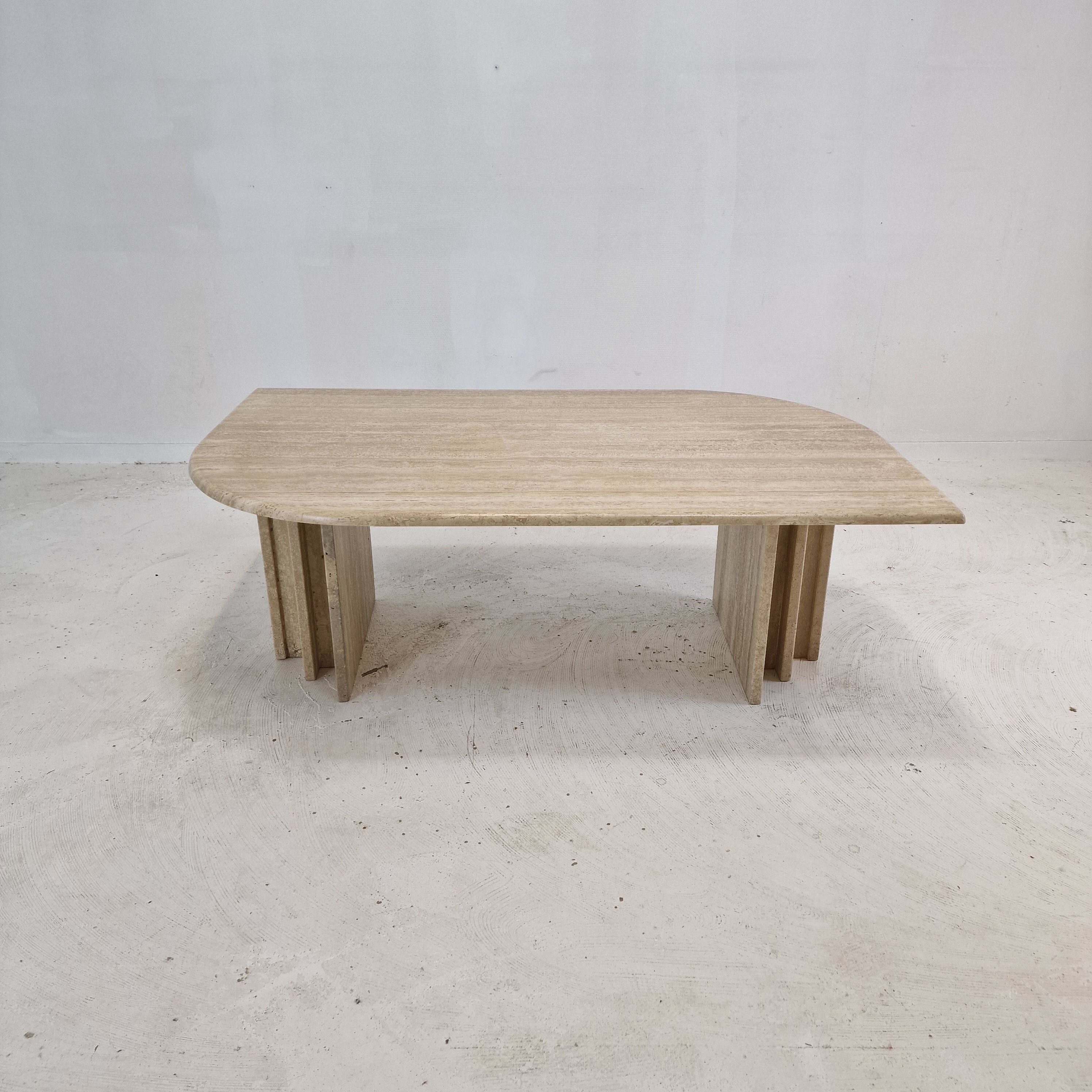 Italian travertine coffee table