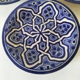 Trio of Moroccan glazed earthenware bowls
