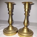 Pair of brass candlesticks