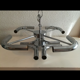 Reggiani chrome multiple light chandelier, Italy 1970