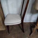 Chaise bois et simili cuir assise