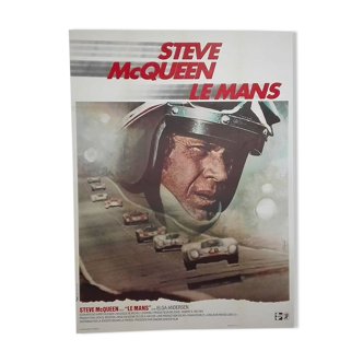 Affiche originale Le Mans Steve McQueen entoilée 120x160 cm course automobile racing
