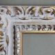 Exclusive carved wooden frame. stripped vintage frame.