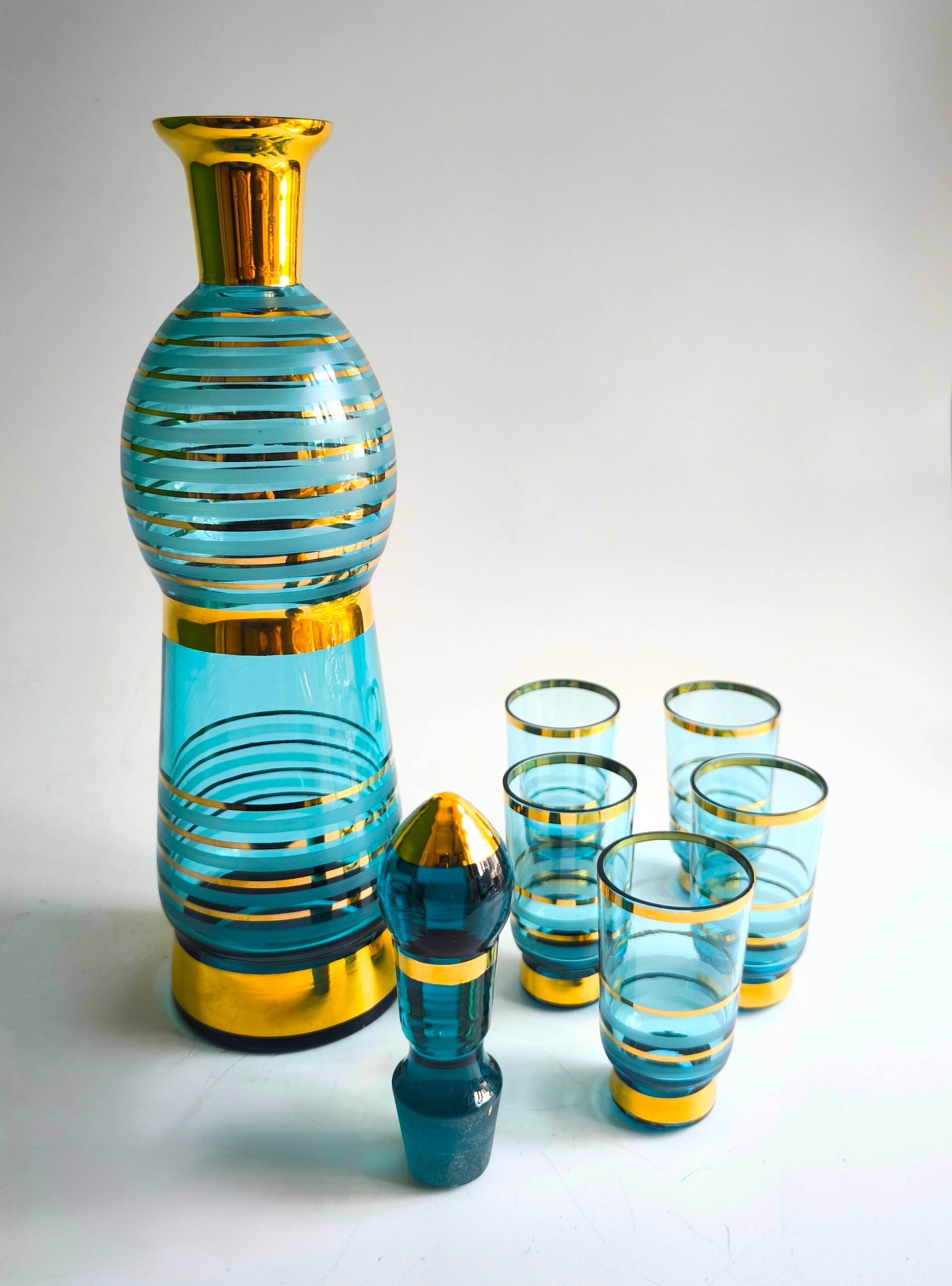 Mid Century Modern liquor set Toscana 1960s