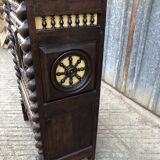 Breton bonnet cupboard in solid oak with 1 door and 1 drawer.