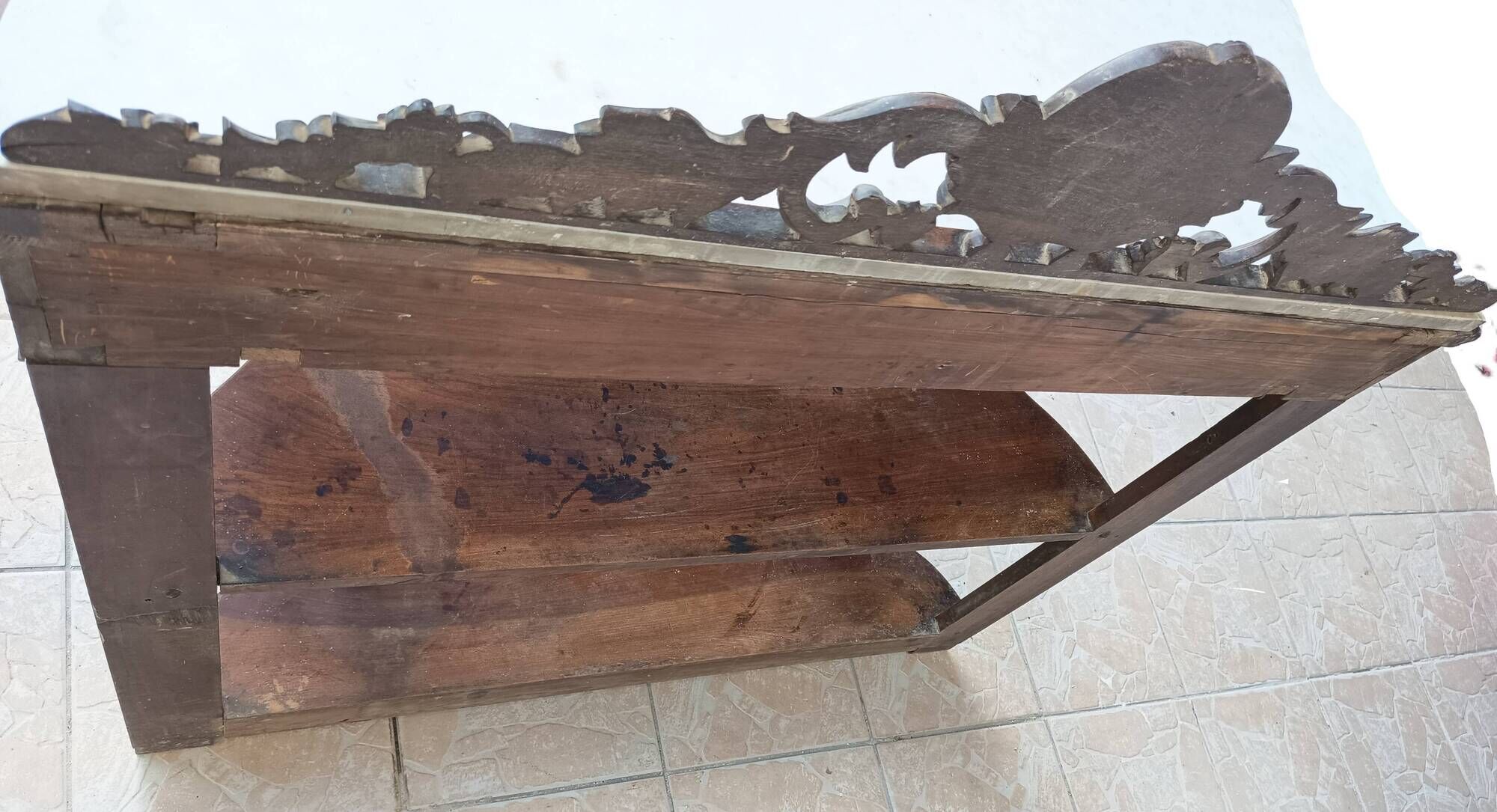 Console from the Napoleonic III era in walnut.