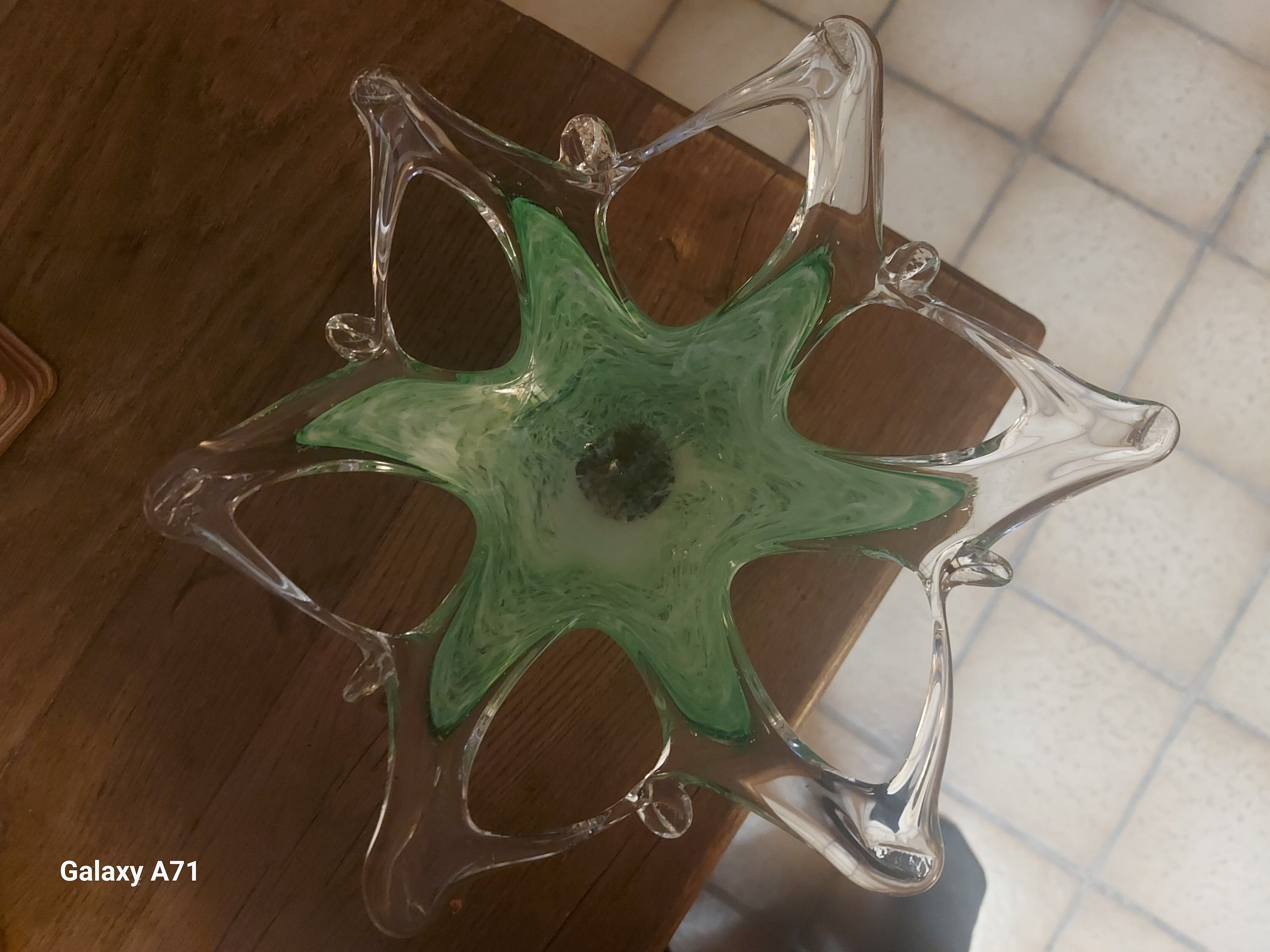 Coupe vintage en verre soufflé Murano