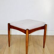 Edmund Homa stool beige-cream seat - structural fabric
