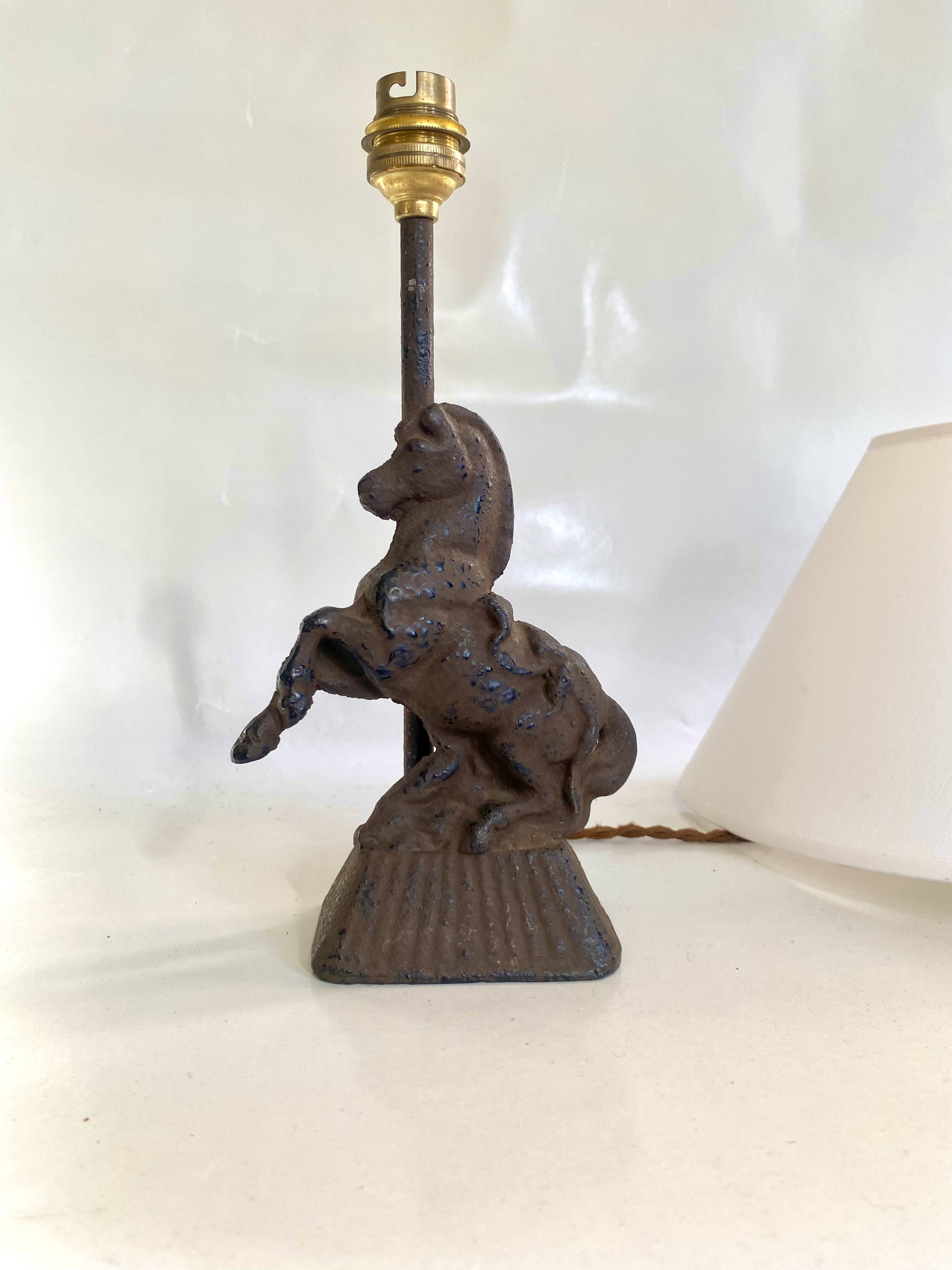 Metal lamp, fabric cable 2M, cotton shade