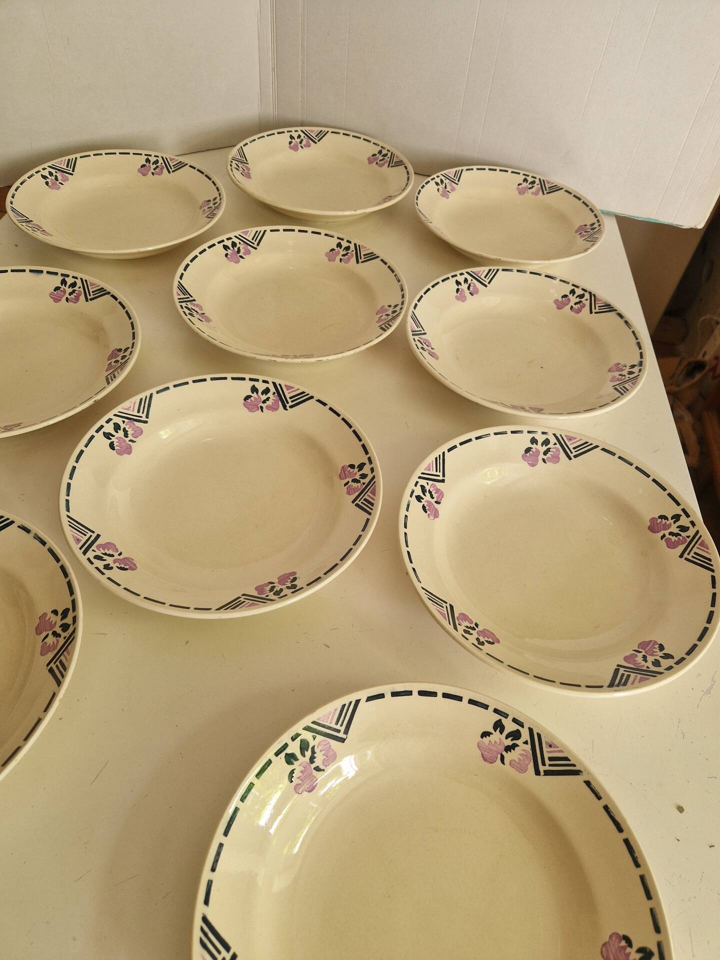 Set of 10 Deep Plates Model Tunis Longchamp Manufacture