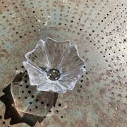 Crystal bowl in the shape of flowers, vintage Orrefors Sweden design
