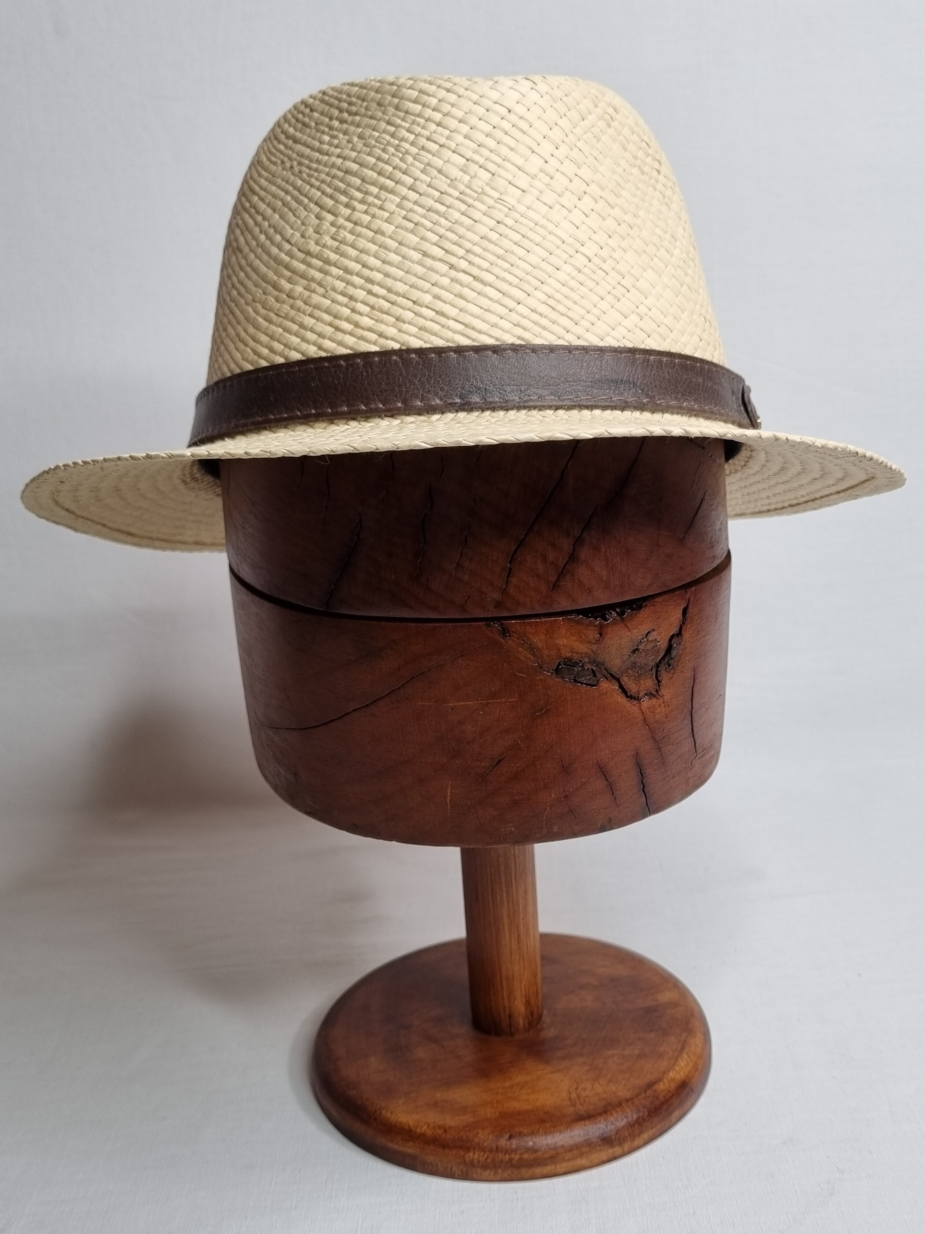 Old wooden hat shape on foot, 1900, 29 cm