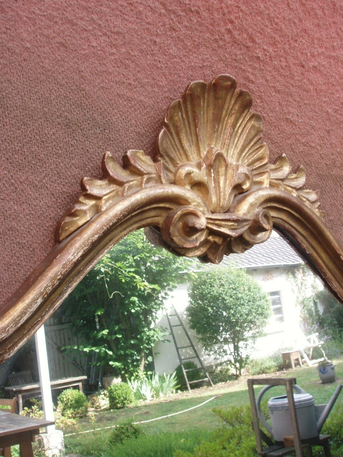 Louis XV-style golden mirror
