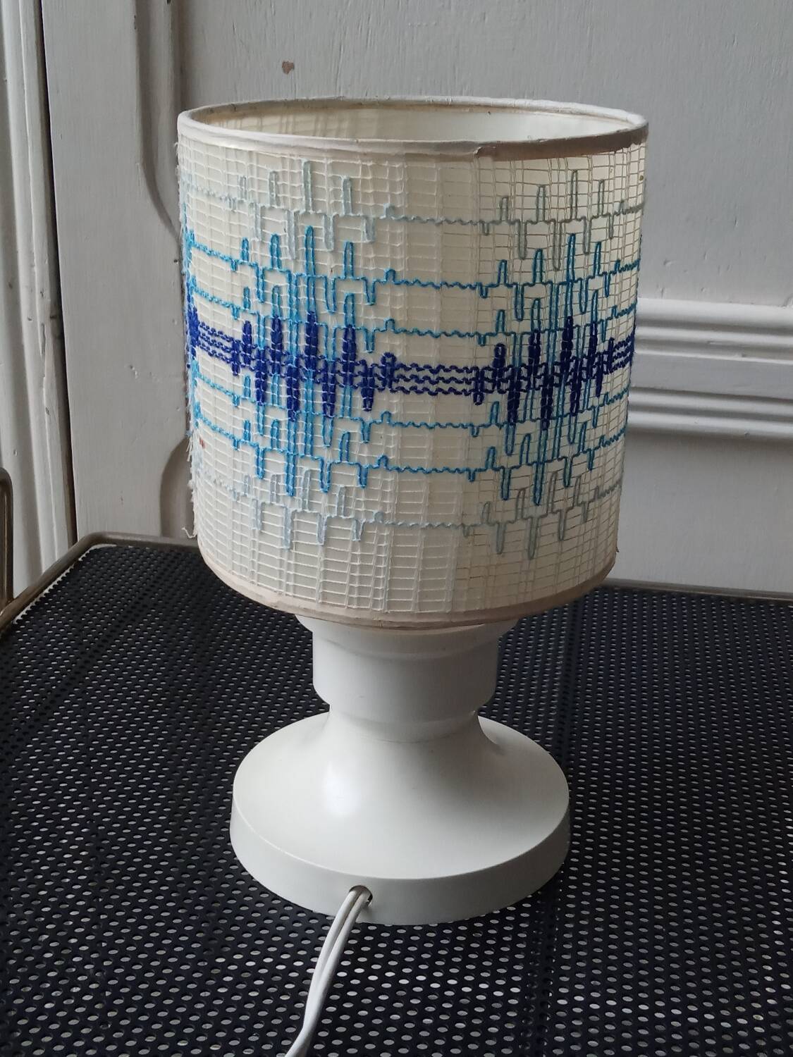 Vintage plastic bedside lamp