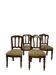Ensemble de quatre chaises de style Umbertine