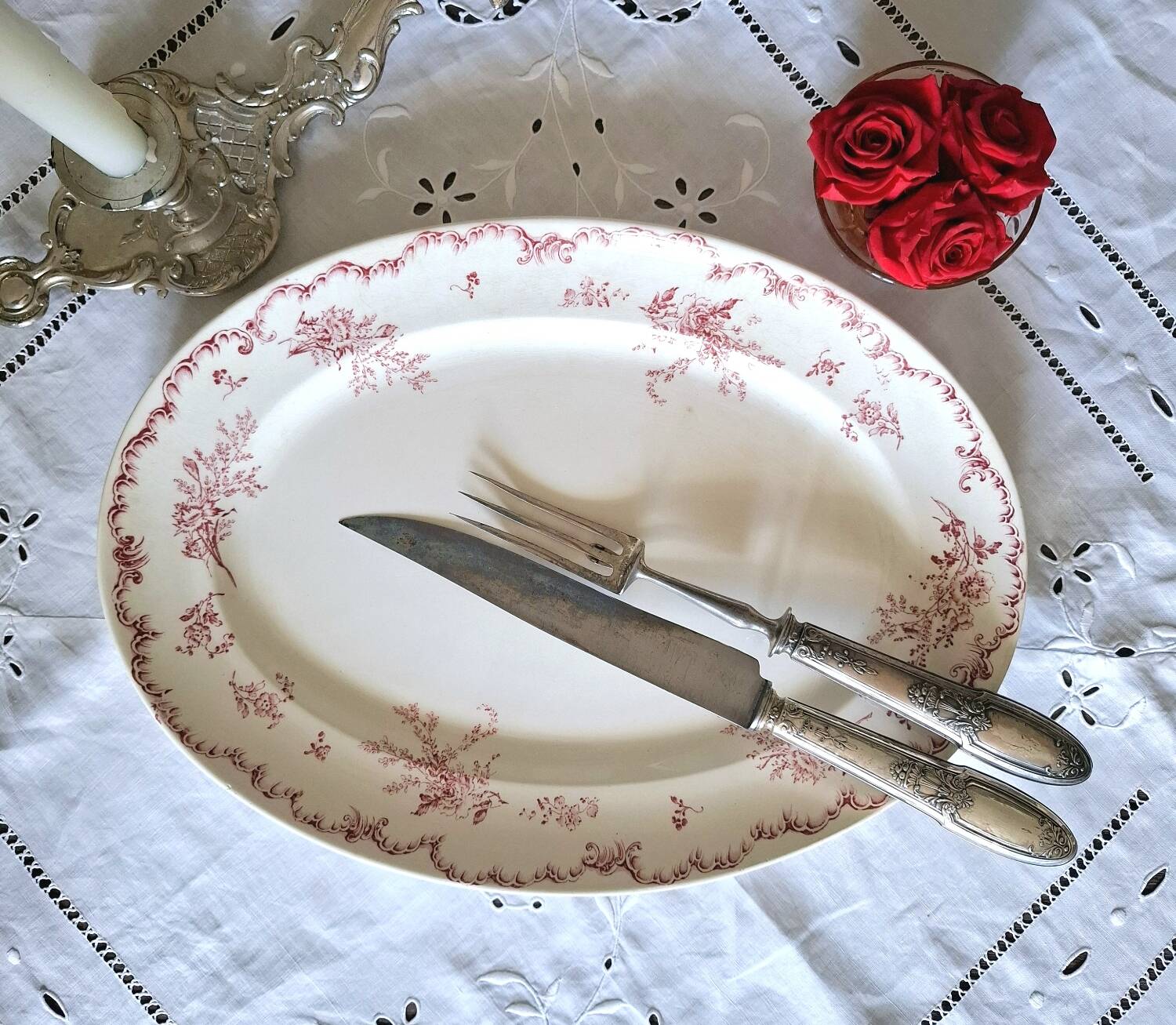 Ironstone earthenware serving dish