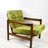 Vintage armchair in green olive, 1970s