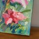 Liliane PAUMIER Tableau Huile sur Toile Nature morte Fleurs roses