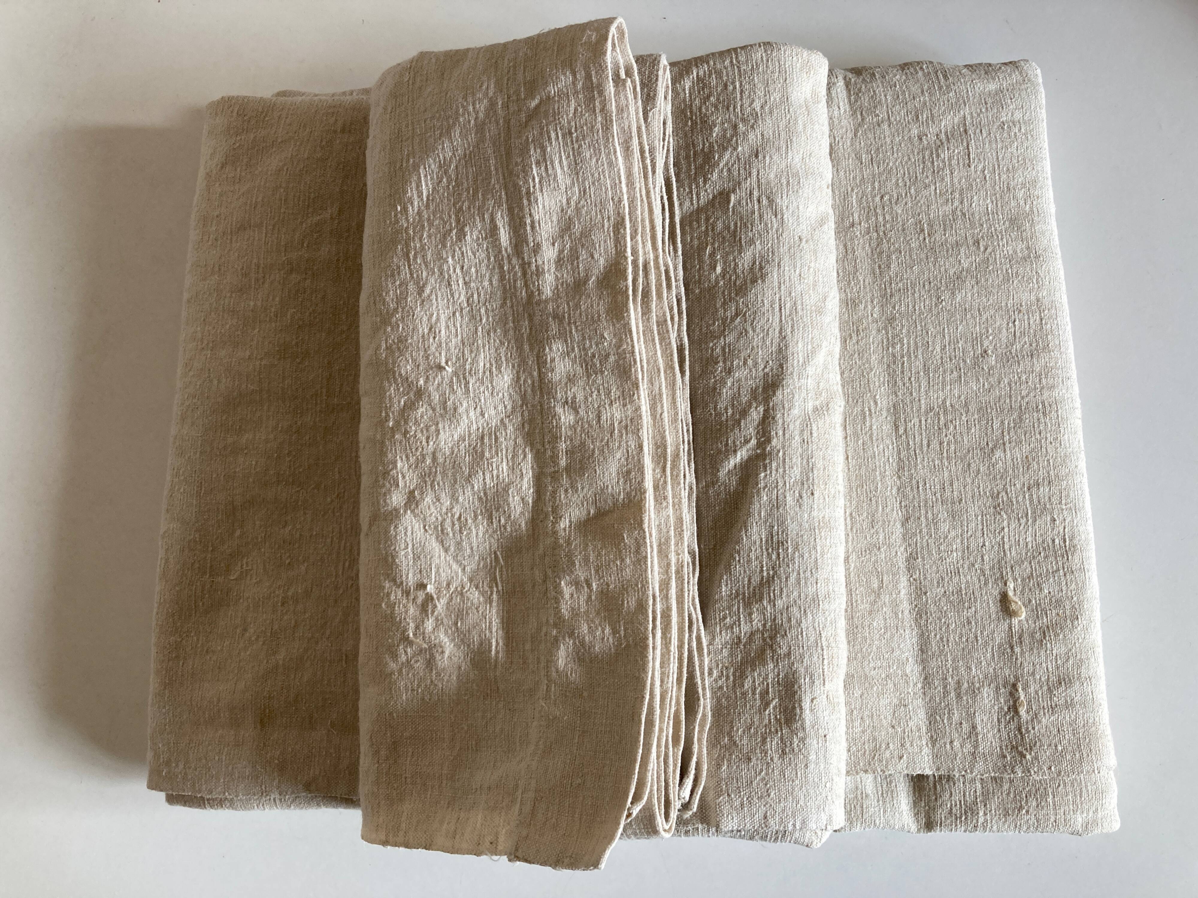 Farm tablecloth 19th in hemp canvas, reserve of trousseau L270cm