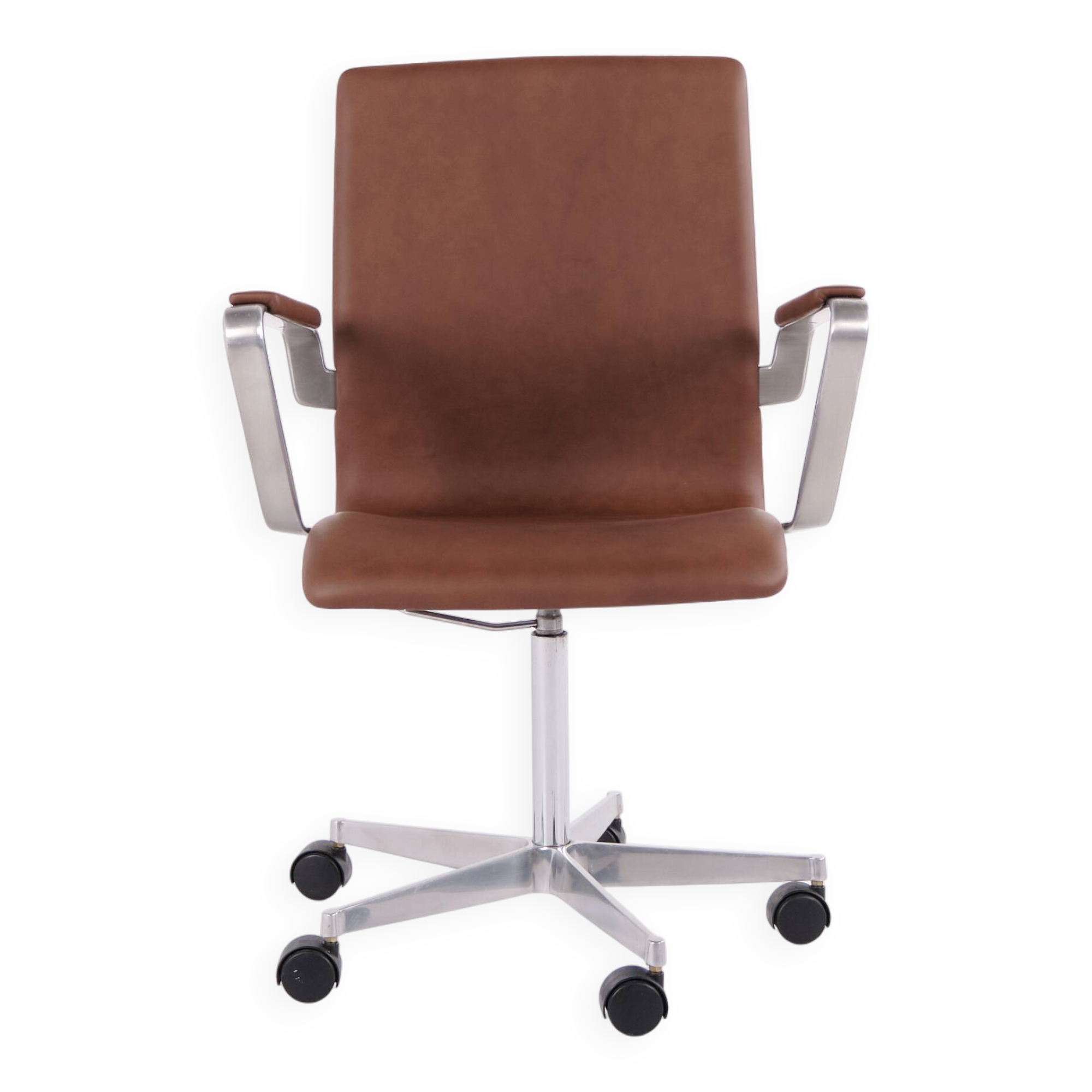 Oxford classic office chair - model 3291 - brown leather - Arne Jacobsen - Fritz Hansen