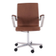 Oxford classic office chair - model 3291 - brown leather - Arne Jacobsen - Fritz Hansen