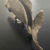 Letter holder fish shape silver metal