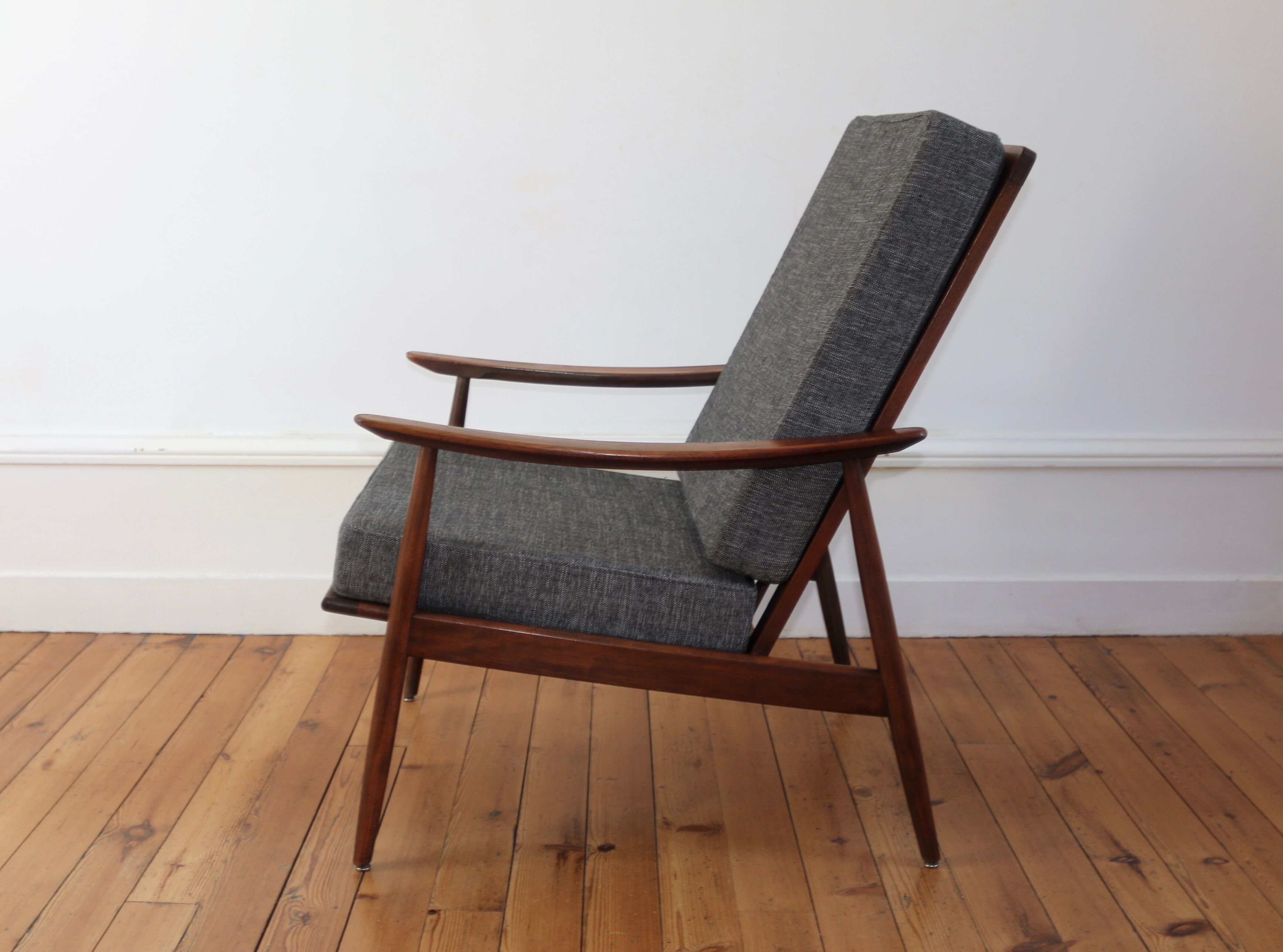 Scandinavian boomerang armchair 60s
