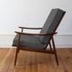 Scandinavian boomerang armchair 60s