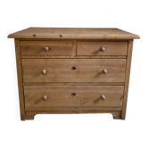 Rustic antique pine chest of drawers, 4 drawers, circa 1880–1920.